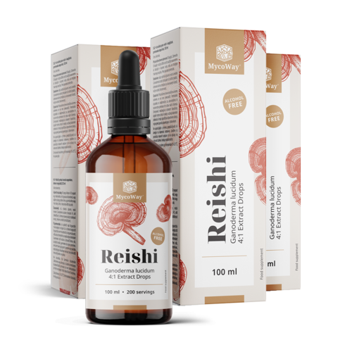 3x Reishi - extract in druppels, totaal 300 ml